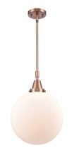  447-1S-AC-G201-12-LED - Beacon - 1 Light - 12 inch - Antique Copper - Mini Pendant