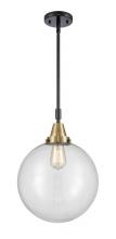  447-1S-BAB-G201-12-LED - Beacon - 1 Light - 12 inch - Black Antique Brass - Mini Pendant