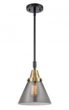  447-1S-BAB-G43-LED - Cone - 1 Light - 8 inch - Black Antique Brass - Mini Pendant