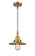  447-1S-BB-M4-LED - Railroad - 1 Light - 8 inch - Brushed Brass - Mini Pendant