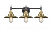  447-3W-BAB-M4-AB-LED - Railroad - 3 Light - 26 inch - Black Antique Brass - Bath Vanity Light