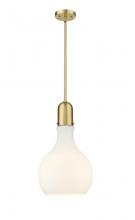 Innovations Lighting 492-1S-SG-G581-12-LED - Amherst - 1 Light - 12 inch - Satin Gold - Stem hung - Mini Pendant