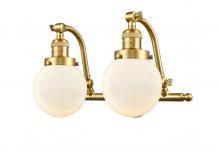  515-2W-SG-G201-6-LED - Beacon - 2 Light - 16 inch - Satin Gold - Bath Vanity Light