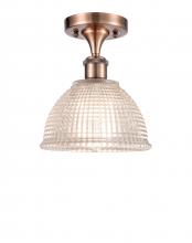  516-1C-AC-G422-LED - Arietta - 1 Light - 8 inch - Antique Copper - Semi-Flush Mount