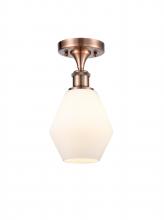  516-1C-AC-G651-6-LED - Cindyrella - 1 Light - 6 inch - Antique Copper - Semi-Flush Mount