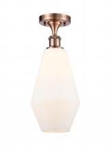  516-1C-AC-G651-7-LED - Cindyrella - 1 Light - 7 inch - Antique Copper - Semi-Flush Mount