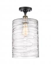  516-1C-BAB-G1113-L-LED - Cobbleskill - 1 Light - 9 inch - Black Antique Brass - Semi-Flush Mount