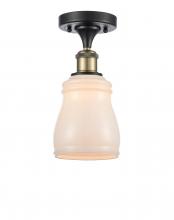  516-1C-BAB-G391-LED - Ellery - 1 Light - 5 inch - Black Antique Brass - Semi-Flush Mount