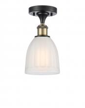  516-1C-BAB-G441-LED - Brookfield - 1 Light - 6 inch - Black Antique Brass - Semi-Flush Mount