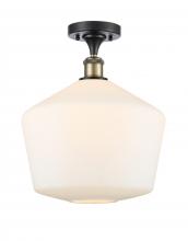  516-1C-BAB-G651-12-LED - Cindyrella - 1 Light - 12 inch - Black Antique Brass - Semi-Flush Mount