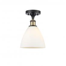  516-1C-BAB-GBD-751-LED - Bristol - 1 Light - 8 inch - Black Antique Brass - Semi-Flush Mount