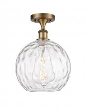  516-1C-BB-G1215-10 - Athens Water Glass - 1 Light - 10 inch - Brushed Brass - Semi-Flush Mount