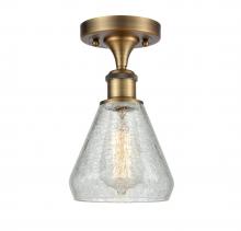  516-1C-BB-G275-LED - Conesus - 1 Light - 6 inch - Brushed Brass - Semi-Flush Mount