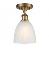  516-1C-BB-G381-LED - Castile - 1 Light - 6 inch - Brushed Brass - Semi-Flush Mount