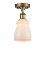  516-1C-BB-G391-LED - Ellery - 1 Light - 5 inch - Brushed Brass - Semi-Flush Mount