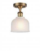  516-1C-BB-G411-LED - Dayton - 1 Light - 6 inch - Brushed Brass - Semi-Flush Mount