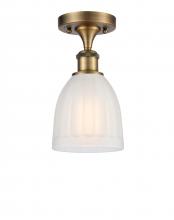  516-1C-BB-G441-LED - Brookfield - 1 Light - 6 inch - Brushed Brass - Semi-Flush Mount