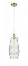  516-1P-AB-G684-7-LED - Windham - 1 Light - 7 inch - Antique Brass - Cord hung - Mini Pendant