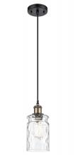  516-1P-BAB-G352-LED - Candor - 1 Light - 5 inch - Black Antique Brass - Cord hung - Mini Pendant