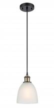  516-1P-BAB-G381-LED - Castile - 1 Light - 6 inch - Black Antique Brass - Cord hung - Mini Pendant