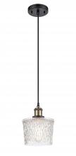  516-1P-BAB-G402-LED - Niagara - 1 Light - 7 inch - Black Antique Brass - Cord hung - Mini Pendant