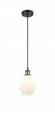  516-1P-BAB-G651-6-LED - Cindyrella - 1 Light - 6 inch - Black Antique Brass - Cord hung - Mini Pendant