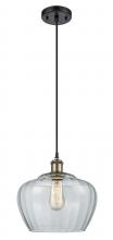  516-1P-BAB-G92-L - Fenton - 1 Light - 11 inch - Black Antique Brass - Cord hung - Mini Pendant