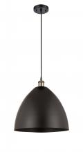  516-1P-BAB-MBD-16-BK - Bristol - 1 Light - 16 inch - Black Antique Brass - Cord hung - Mini Pendant