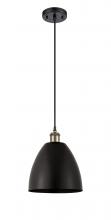  516-1P-BAB-MBD-9-BK-LED - Bristol - 1 Light - 9 inch - Black Antique Brass - Cord hung - Mini Pendant