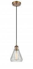  516-1P-BB-G275-LED - Conesus - 1 Light - 6 inch - Brushed Brass - Cord hung - Mini Pendant