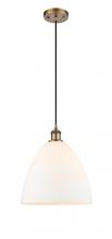  516-1P-BB-GBD-121-LED - Bristol - 1 Light - 12 inch - Brushed Brass - Cord hung - Mini Pendant