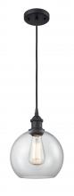  516-1P-BK-G122-LED - Athens - 1 Light - 8 inch - Matte Black - Cord hung - Mini Pendant