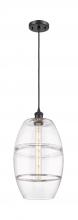  516-1P-BK-G557-10CL - Vaz - 1 Light - 10 inch - Matte Black - Cord hung - Mini Pendant