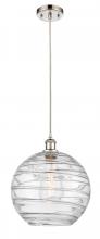 Innovations Lighting 516-1P-PN-G1213-12-LED - Athens Deco Swirl - 1 Light - 12 inch - Polished Nickel - Cord hung - Mini Pendant