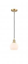 Innovations Lighting 516-1P-SG-G121-6-LED - Athens - 1 Light - 6 inch - Satin Gold - Cord hung - Mini Pendant