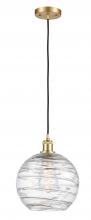 Innovations Lighting 516-1P-SG-G1213-10-LED - Athens Deco Swirl - 1 Light - 10 inch - Satin Gold - Cord hung - Mini Pendant