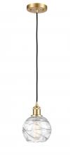 Innovations Lighting 516-1P-SG-G1213-6-LED - Athens Deco Swirl - 1 Light - 6 inch - Satin Gold - Cord hung - Mini Pendant