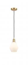 Innovations Lighting 516-1P-SG-G651-6-LED - Cindyrella - 1 Light - 6 inch - Satin Gold - Cord hung - Mini Pendant