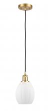 Innovations Lighting 516-1P-SG-G81-LED - Eaton - 1 Light - 6 inch - Satin Gold - Cord hung - Mini Pendant