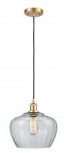  516-1P-SG-G92-L - Fenton - 1 Light - 11 inch - Satin Gold - Cord hung - Mini Pendant