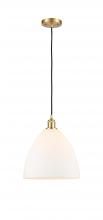 Innovations Lighting 516-1P-SG-GBD-121-LED - Bristol - 1 Light - 12 inch - Satin Gold - Cord hung - Mini Pendant