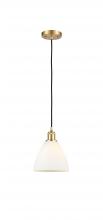 Innovations Lighting 516-1P-SG-GBD-751-LED - Bristol - 1 Light - 8 inch - Satin Gold - Cord hung - Mini Pendant