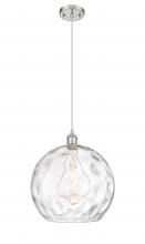  516-1P-SN-G1215-14 - Athens Water Glass - 1 Light - 13 inch - Brushed Satin Nickel - Cord hung - Pendant