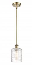  516-1S-AB-G1113 - Cobbleskill - 1 Light - 5 inch - Antique Brass - Mini Pendant