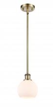  516-1S-AB-G121-6 - Athens - 1 Light - 6 inch - Antique Brass - Mini Pendant