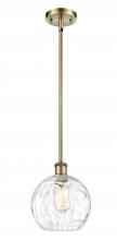 516-1S-AB-G1215-8 - Athens Water Glass - 1 Light - 8 inch - Antique Brass - Mini Pendant