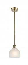  516-1S-AB-G411 - Dayton - 1 Light - 6 inch - Antique Brass - Mini Pendant