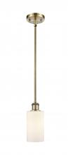  516-1S-AB-G801 - Clymer - 1 Light - 4 inch - Antique Brass - Mini Pendant