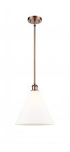  516-1S-AC-GBC-121-LED - Berkshire - 1 Light - 12 inch - Antique Copper - Mini Pendant