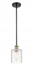  516-1S-BAB-G1113-LED - Cobbleskill - 1 Light - 5 inch - Black Antique Brass - Mini Pendant